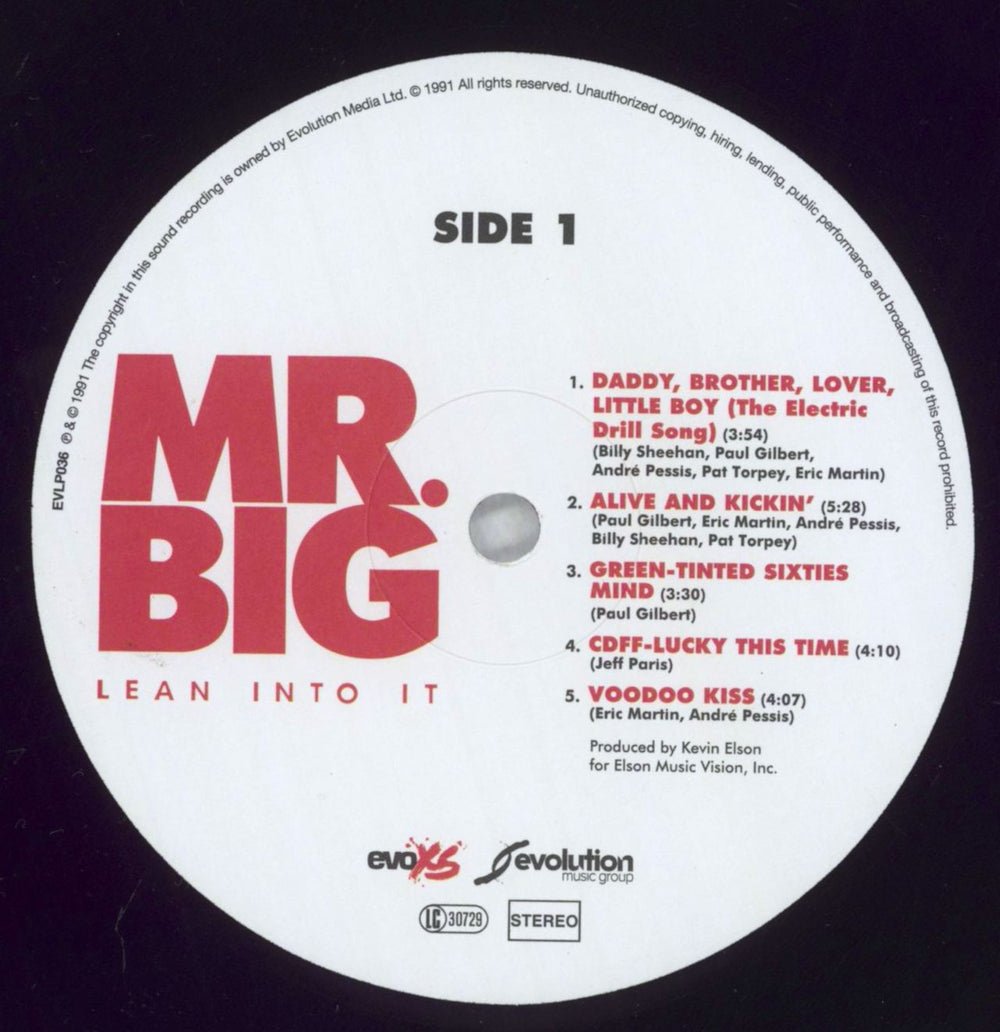 Mr Big (US) Lean Into It - 30th Anniversary German vinyl LP album (LP record) MRBLPLE827164