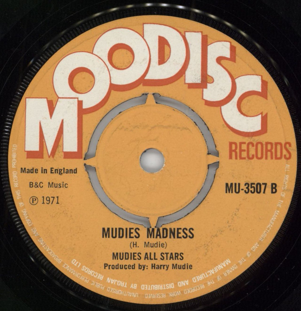 Mudies All Stars Push Me In The Corner / Mudies Madness UK 7" vinyl single (7 inch record / 45)
