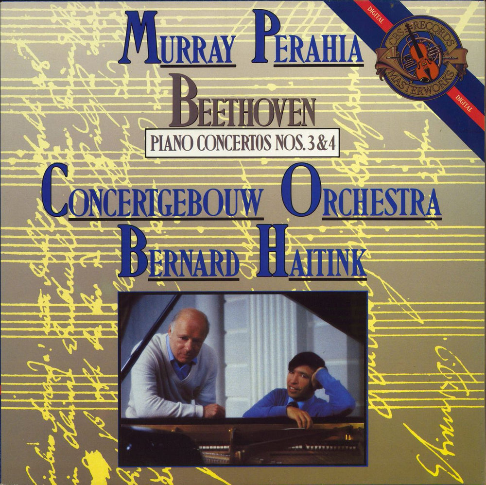 Murray Perahia Beethoven: Piano Concertos Nos. 3 & 4 Dutch vinyl LP album (LP record) IM39814