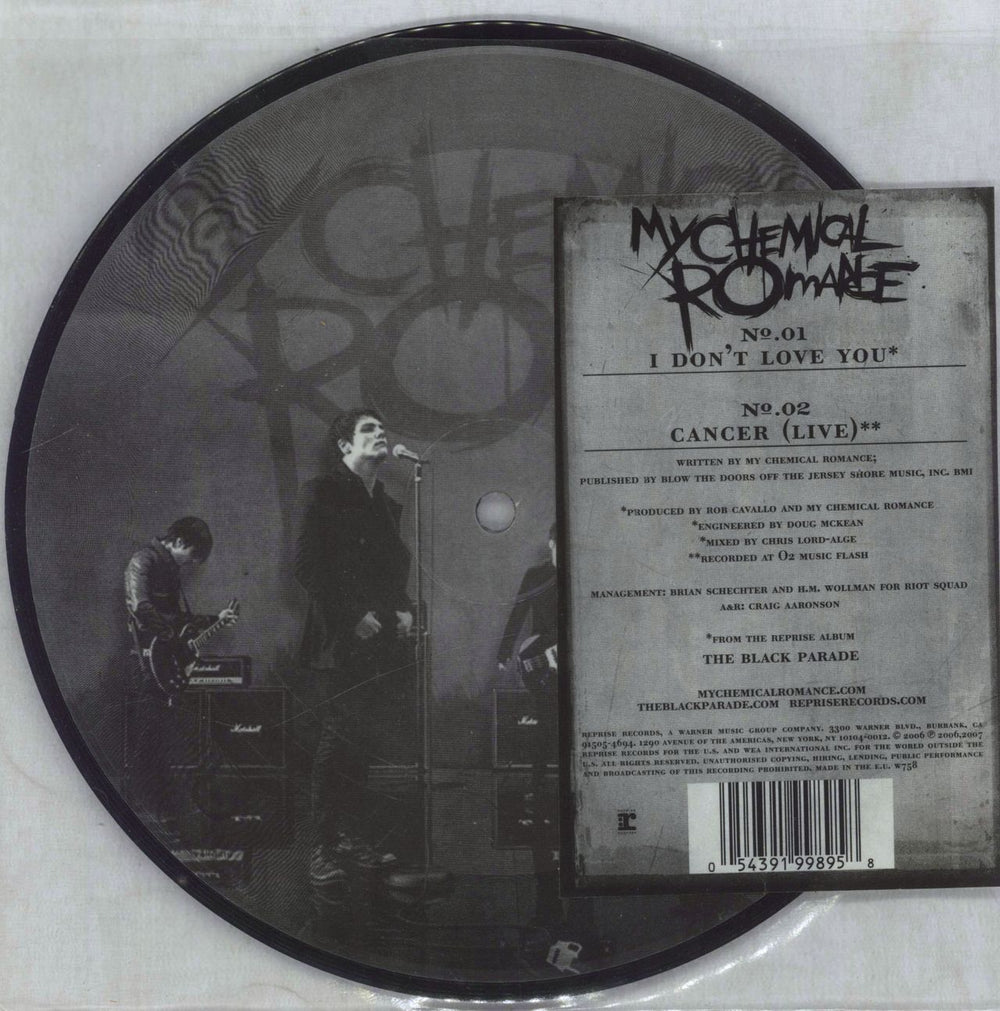 My Chemical Romance I Don't Love You UK 7" vinyl picture disc (7 inch picture disc single) 054391998958