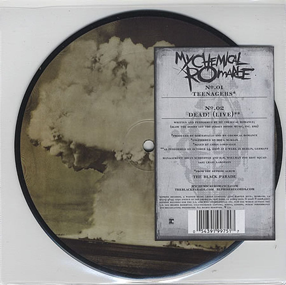 My Chemical Romance Teenagers UK 7" vinyl picture disc (7 inch picture disc single) W771