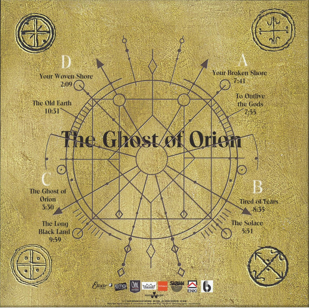 My Dying Bride The Ghost Of The Orion - Gold w/Black Splatter US 2-LP vinyl record set (Double LP Album)