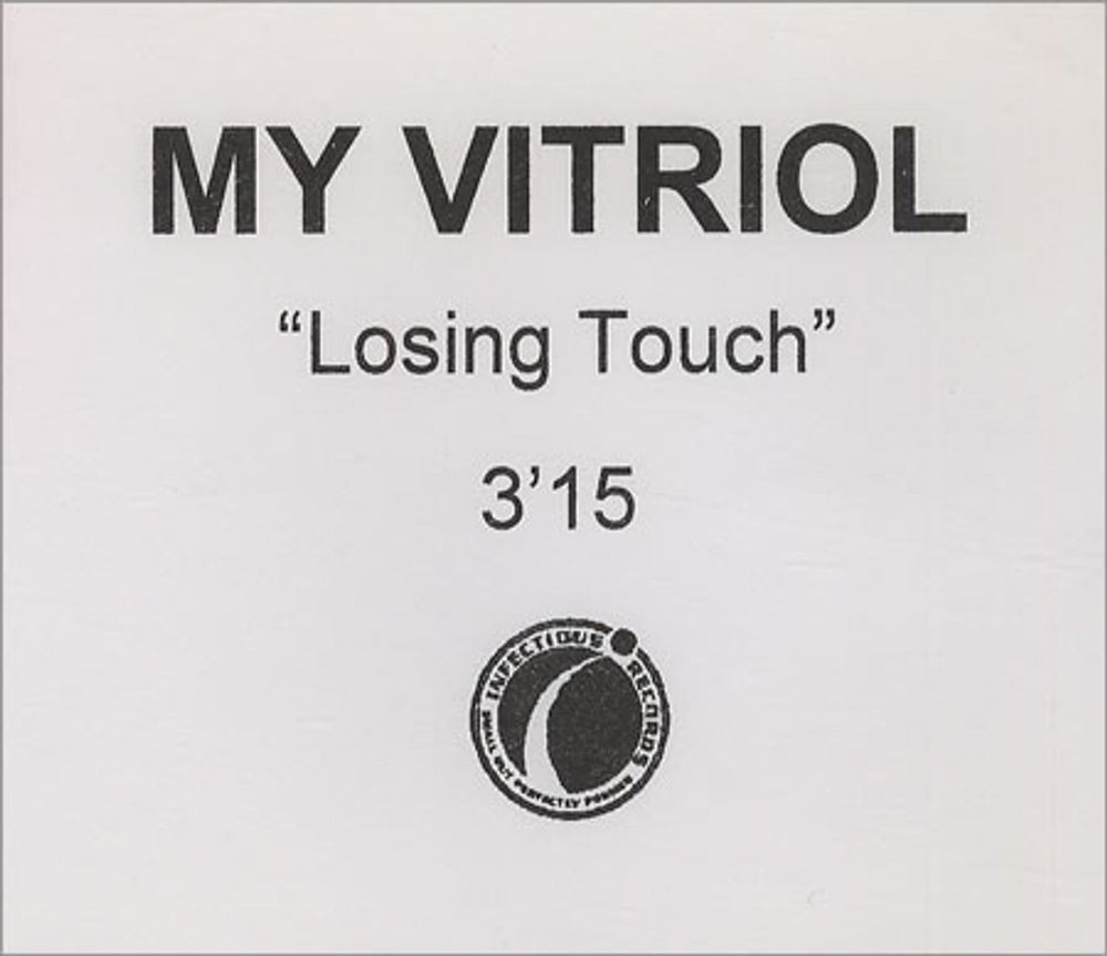 My Vitriol Losing Touch UK CD-R acetate CD-R ACETATE