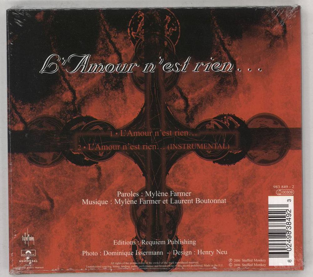 Mylene Farmer L'Amour N'est Rien - Sealed French CD single (CD5 / 5") MYLC5LA353408