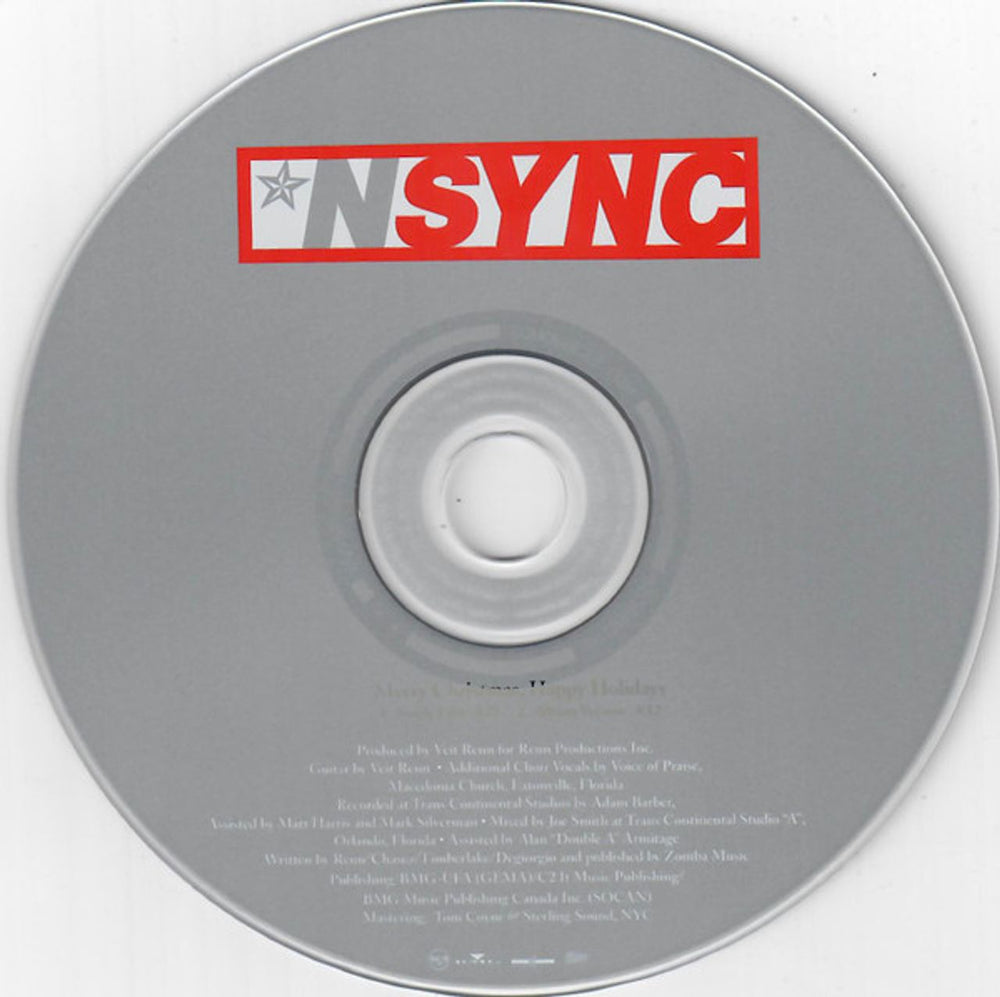 N Sync Merry Christmas Happy Holidays US Promo CD single (CD5 / 5") NSYC5ME156072