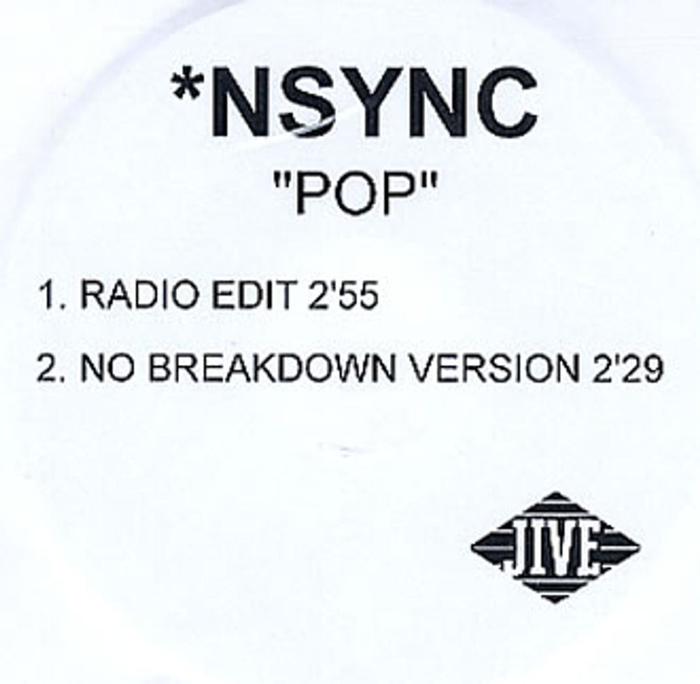 N Sync Pop - 2-track UK Promo CD-R acetate CD ACETATE