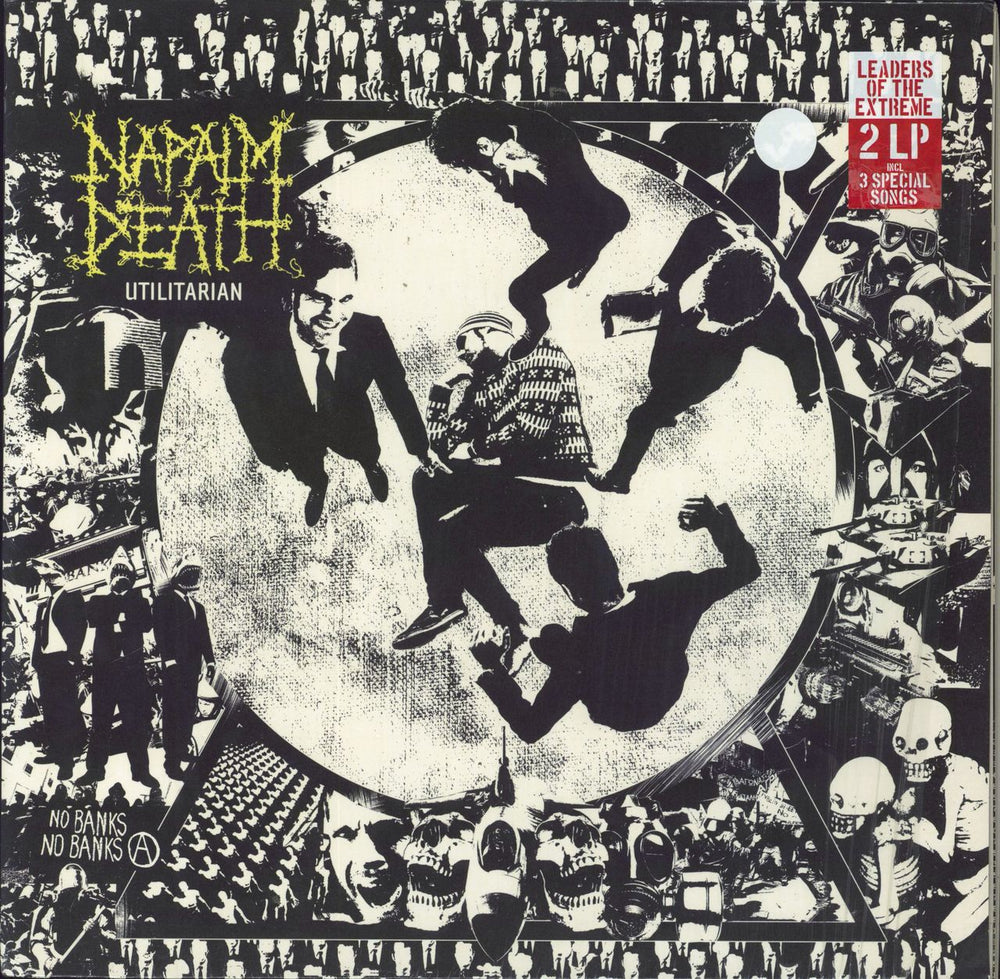 Napalm Death Utilitarian - White Vinyl German 2-LP vinyl record set (Double LP Album) 9981651