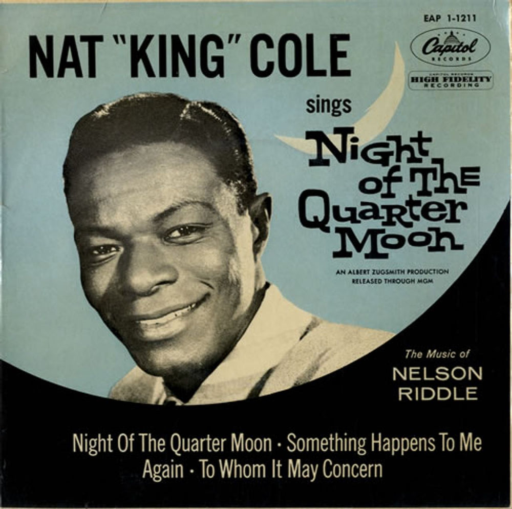 Nat King Cole Night Of The Quarter Moon EP UK 7" vinyl single (7 inch record / 45) EAP1-1211