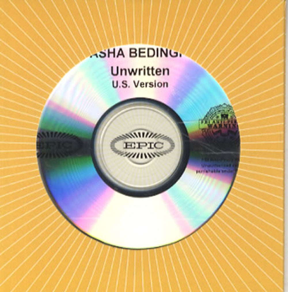 Natasha Bedingfield  Unwritten - U.S. Version US CD-R acetate CD-R ACETATE