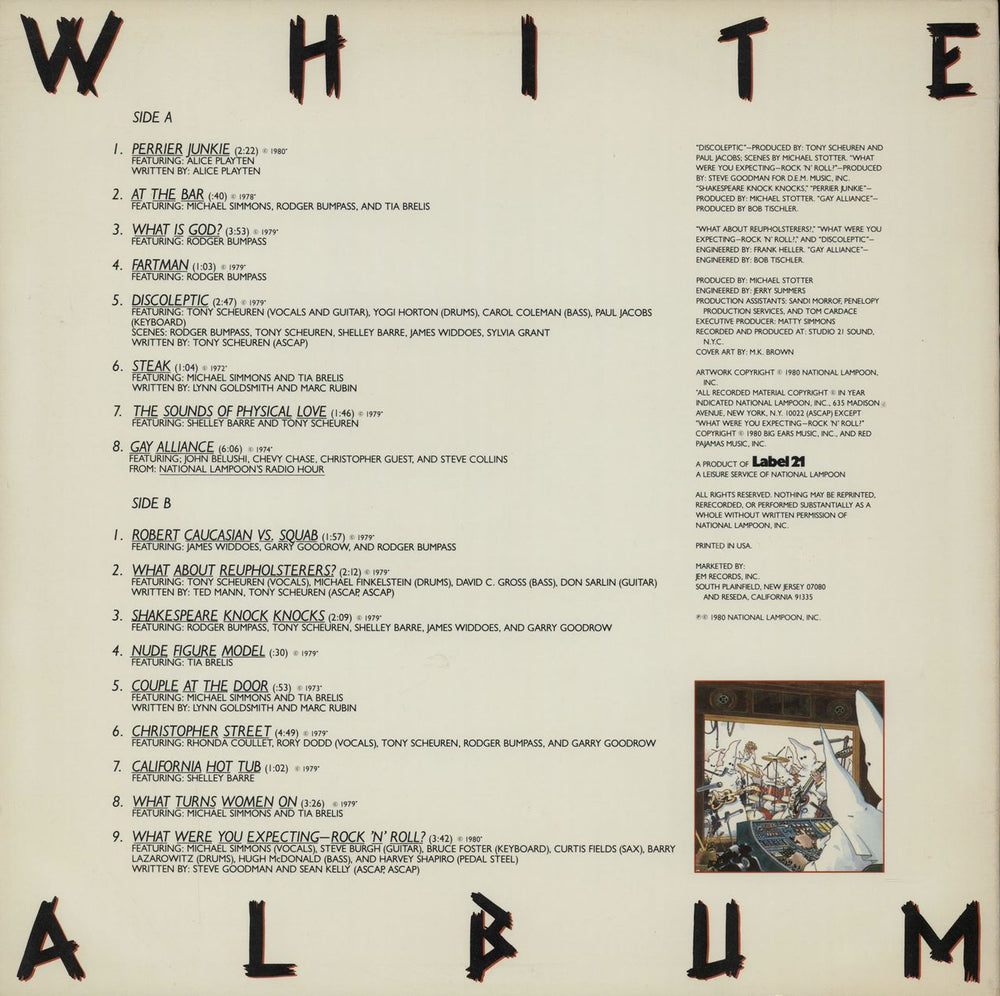 National Lampoon White Album US vinyl LP album (LP record)