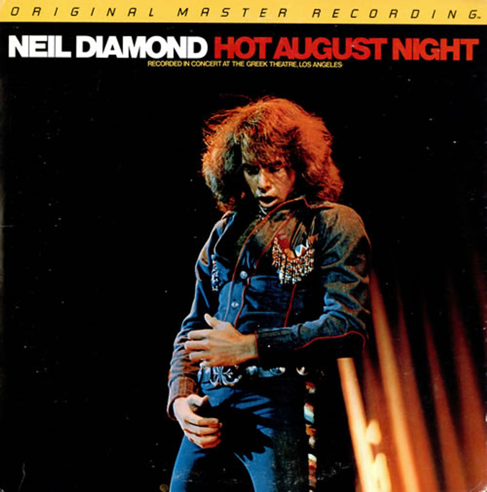 Neil Diamond Hot August Night US 2-LP vinyl record set (Double LP Album) MFSL2-024