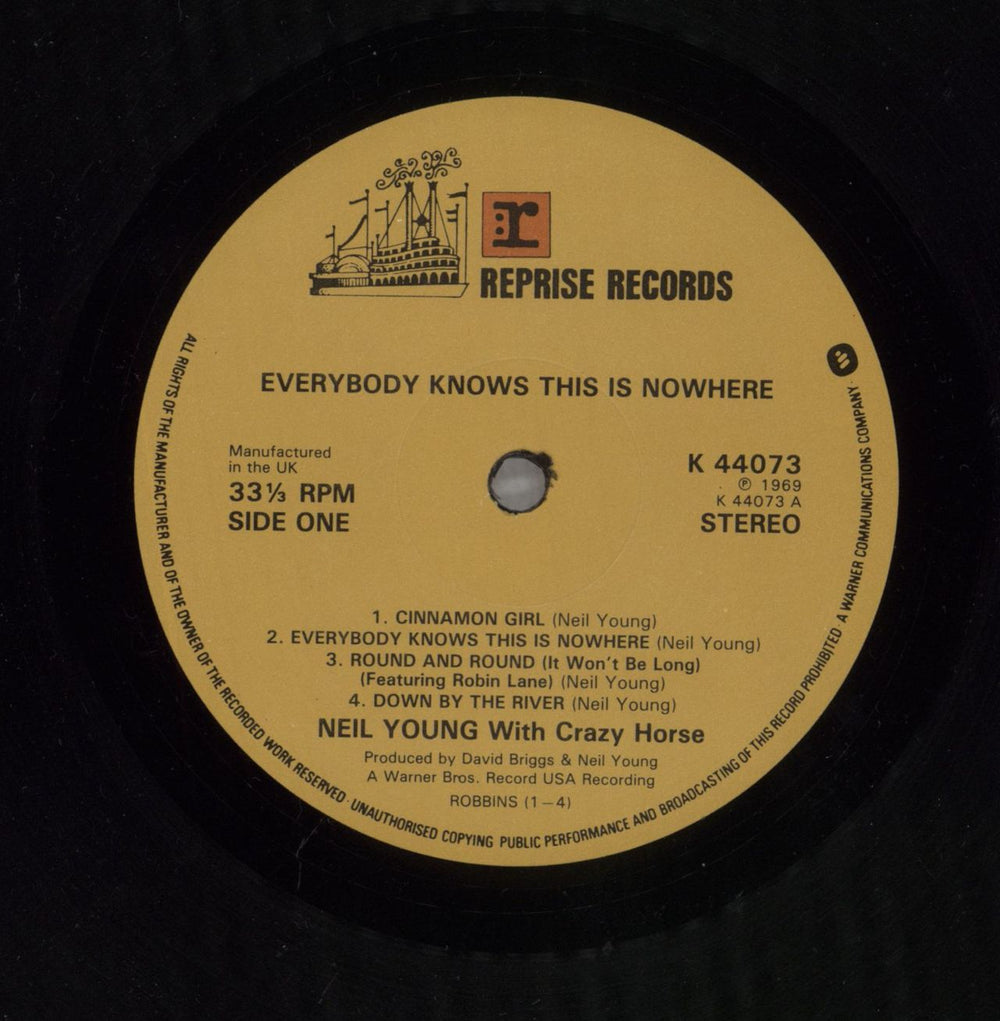 Neil Young Everybody Knows This Is Nowhere - 4th UK vinyl LP album (LP record)