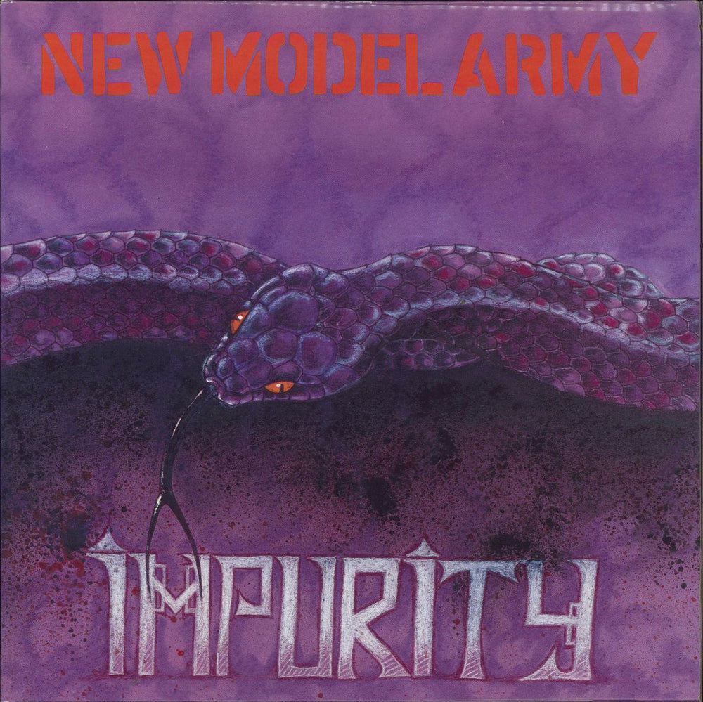 New Model Army Impurity + Insert UK vinyl LP album (LP record) EMC3581