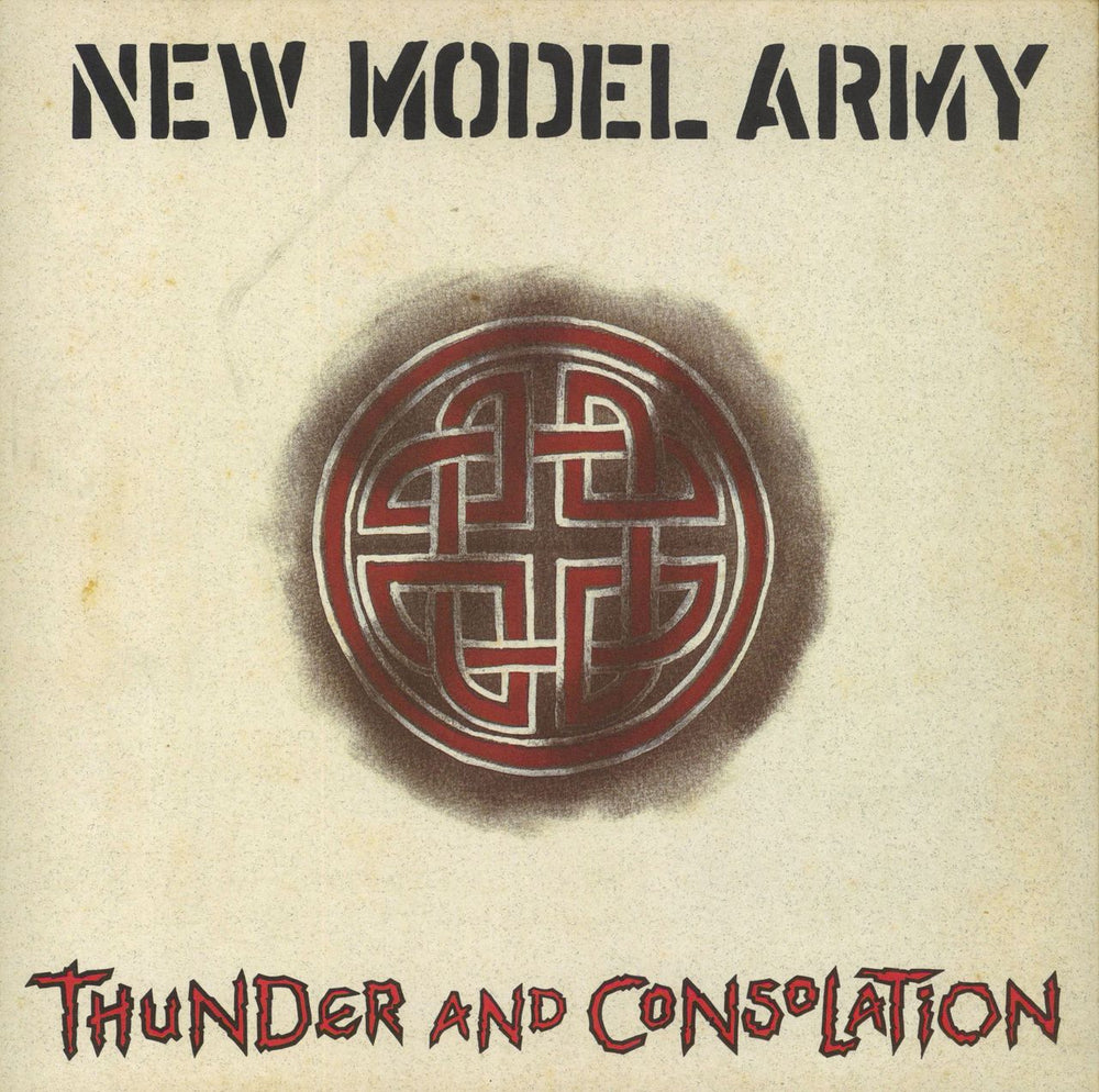 New Model Army Thunder And Consolation - Embossed Sleeve UK vinyl LP album (LP record) EMC3552