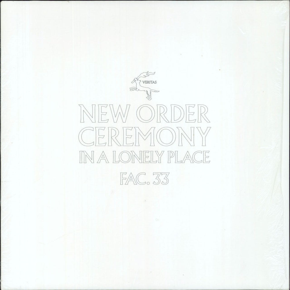 New Order Ceremony / In A Lonely Place - Shrink UK 12" vinyl single (12 inch record / Maxi-single) FAC.33