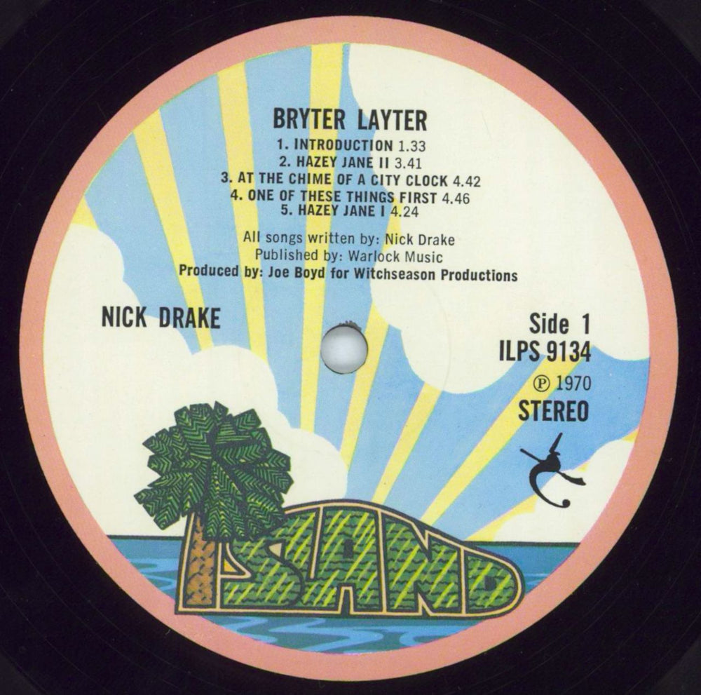 Nick Drake Bryter Layter - 1st - VG - WOS UK vinyl LP album (LP record) N-DLPBR582502