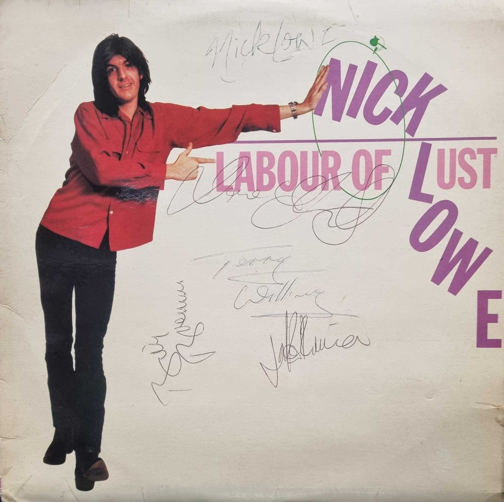 Nick Lowe Labour Of Lust - Autographed UK vinyl LP album (LP record) RAD21