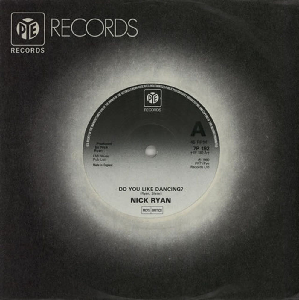 Nick Ryan Do You Like Dancing? UK 7" vinyl single (7 inch record / 45) 7P192