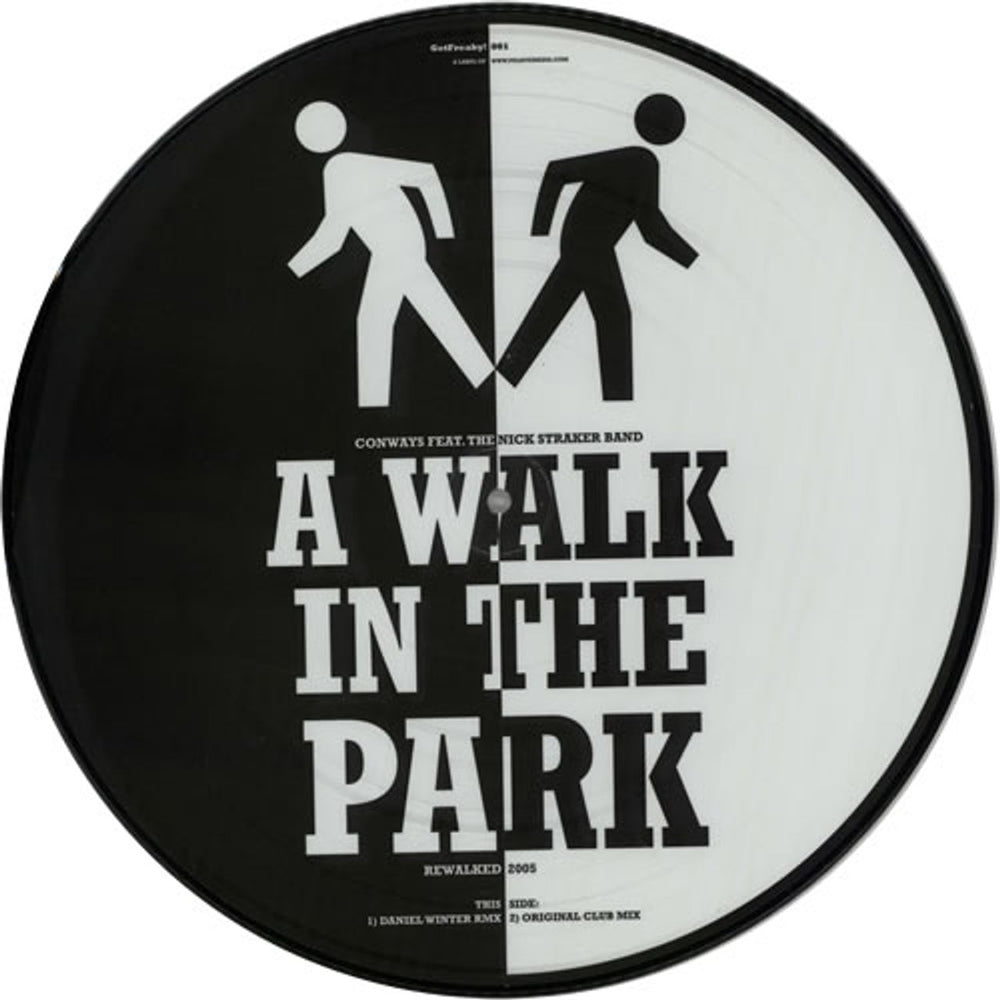 Nick Straker A Walk In The Park UK 12" vinyl picture disc (12 inch picture record) GETFREAKY!001