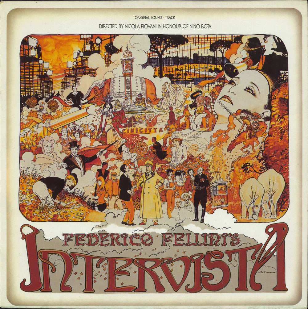 Nicola Piovani Federico Fellini's Intervista UK vinyl LP album (LP record) V2443