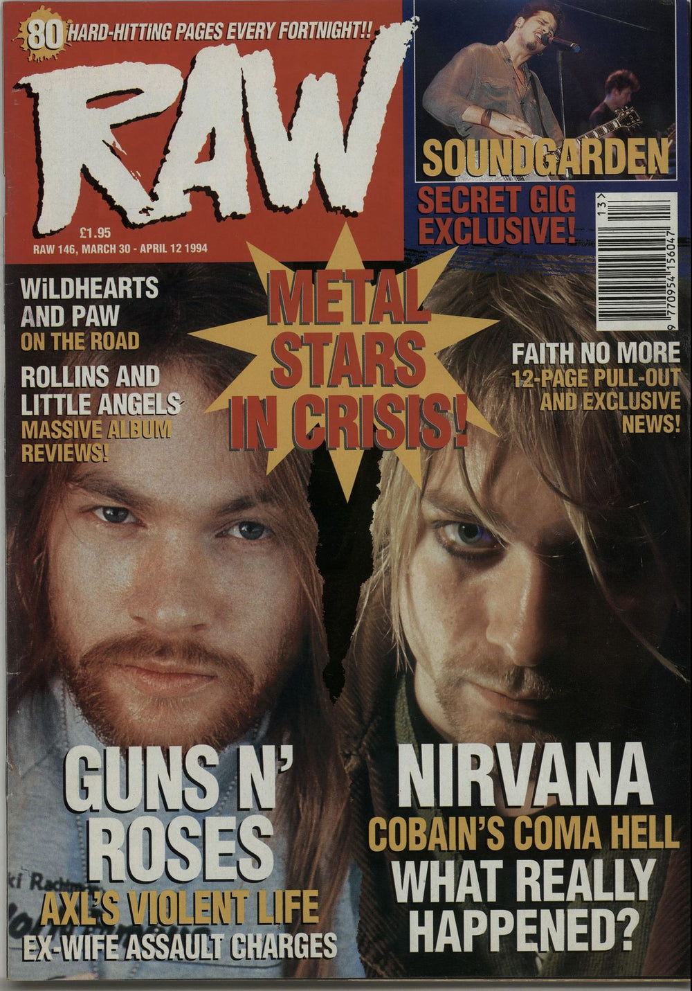 Nirvana (US) Raw No.146 UK magazine RAW