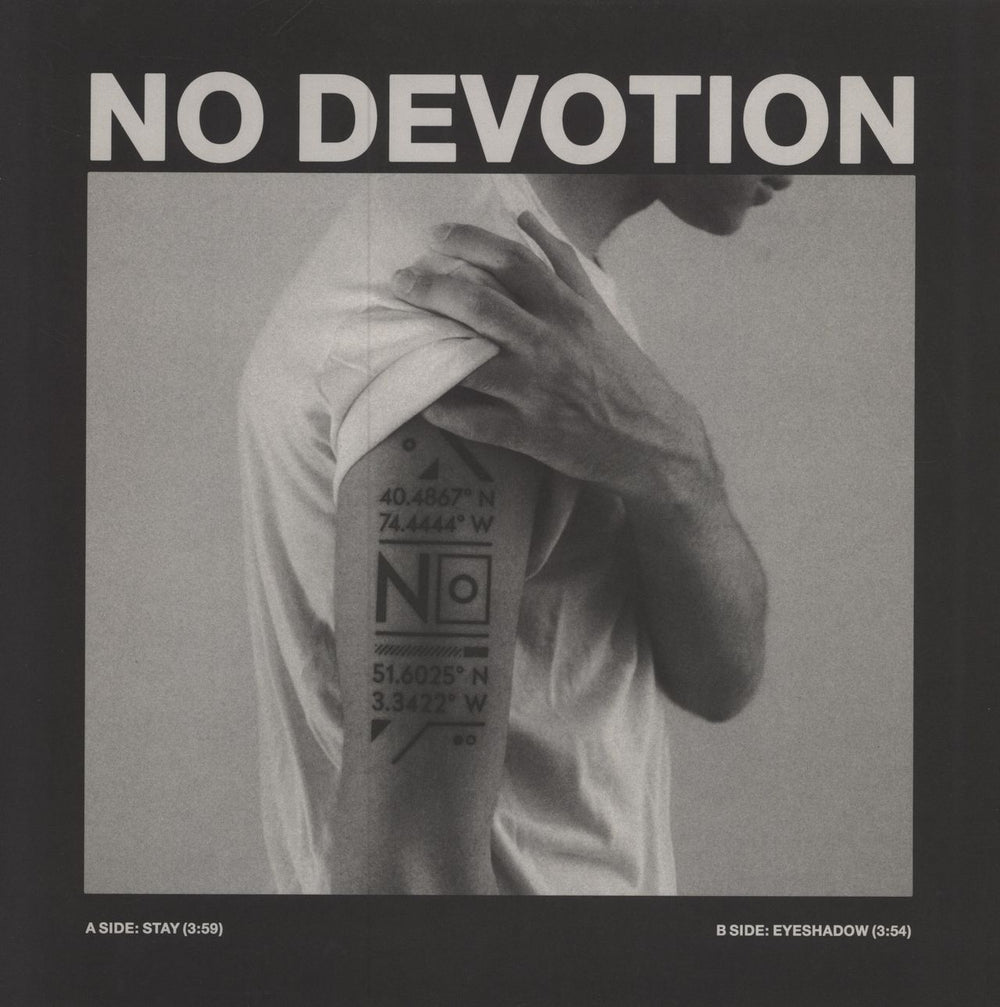 No Devotion Stay/Eyeshadow - Black and White Vinyl UK 12" vinyl single (12 inch record / Maxi-single) CLTD1004