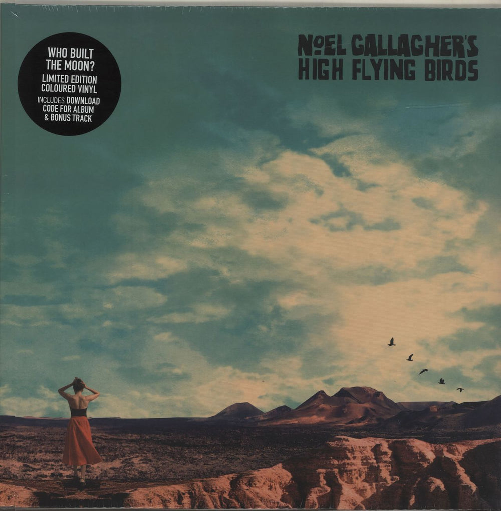 Noel Gallagher Who Built The Moon? - White Vinyl + Sealed UK vinyl LP album (LP record) JDNCLP27COL