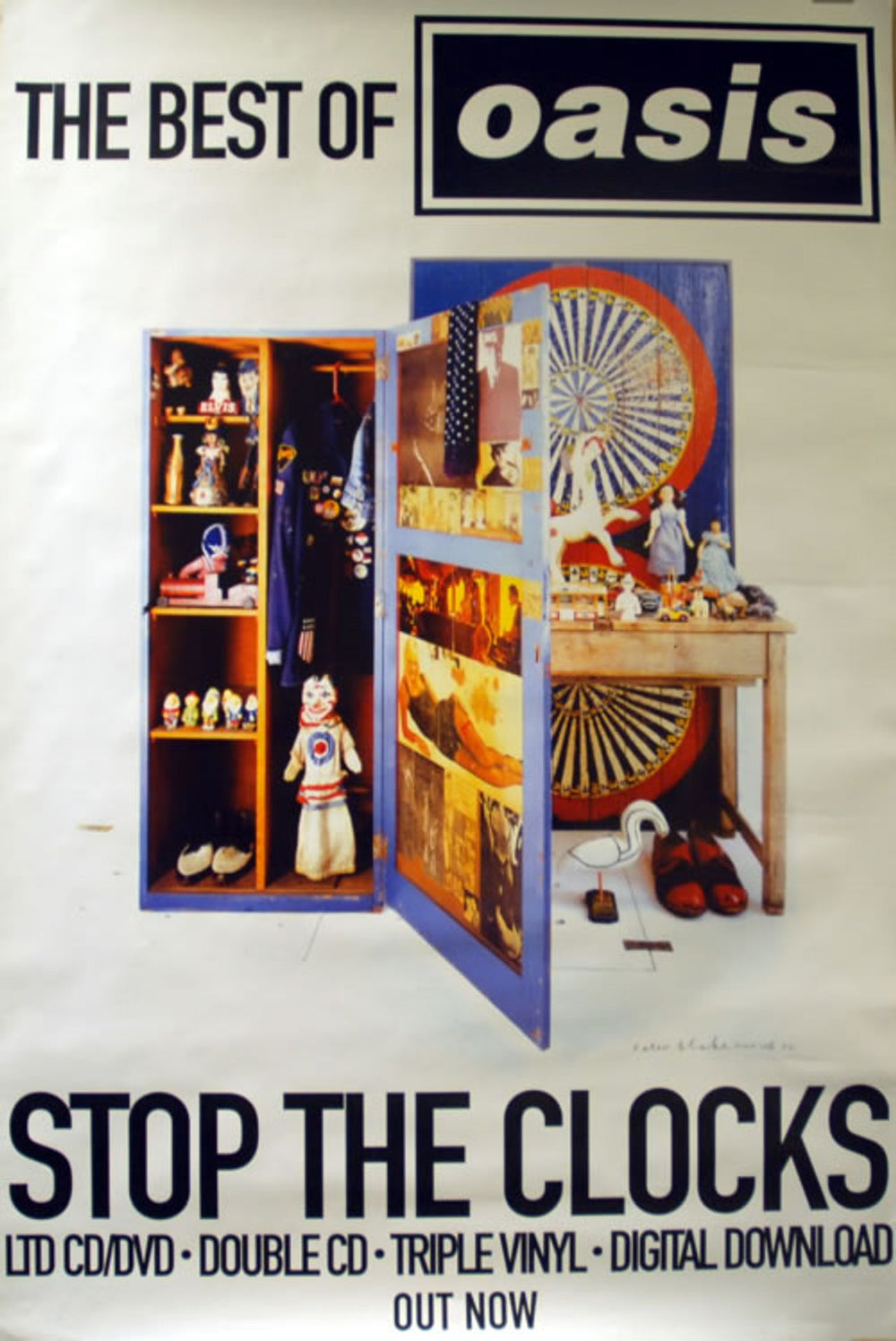 Oasis The Best Of - Stop The Clocks - Peter Blake UK Promo poster 60 X 40