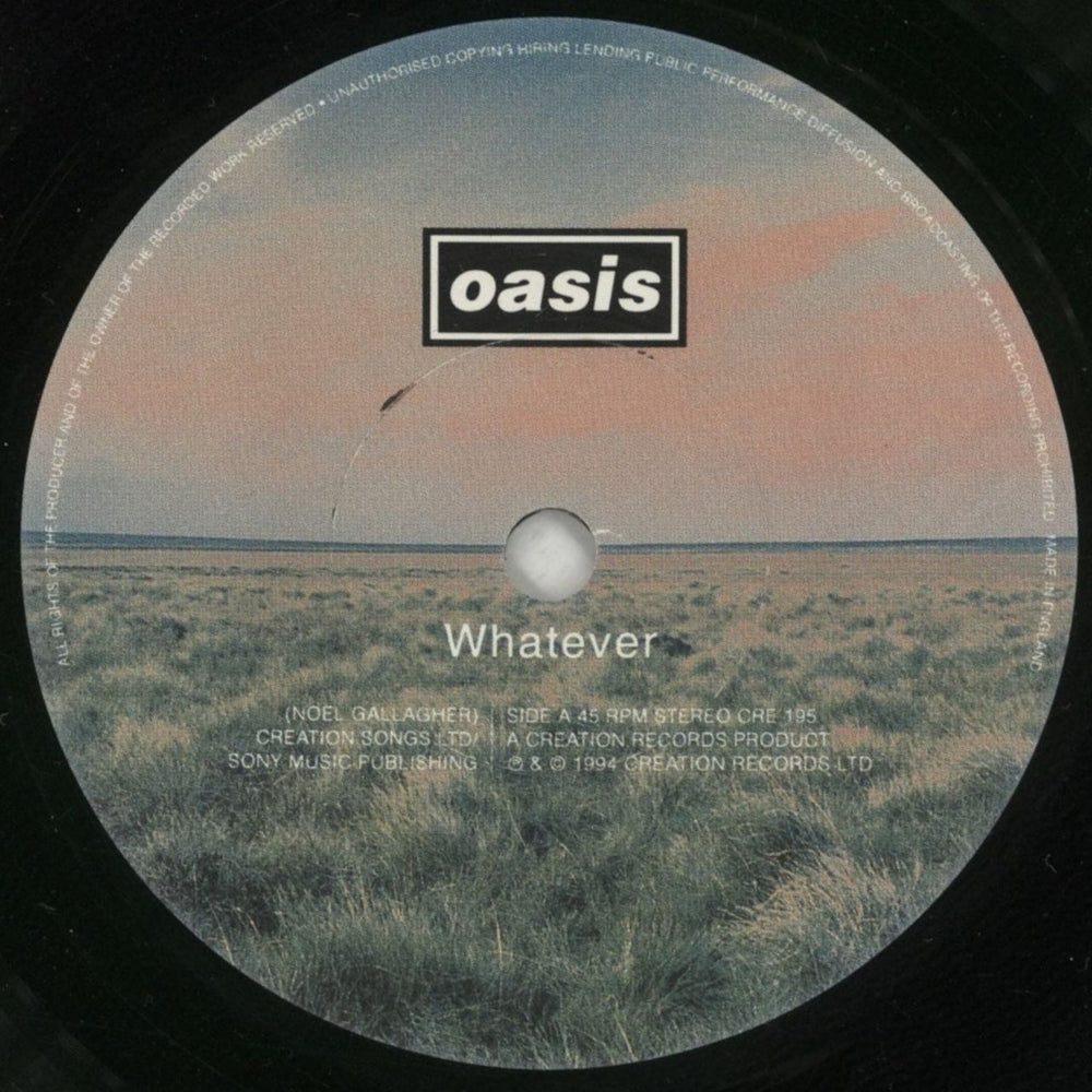 Oasis Whatever - Low Number + Insert UK 7" vinyl single (7 inch record / 45) OAS07WH41527