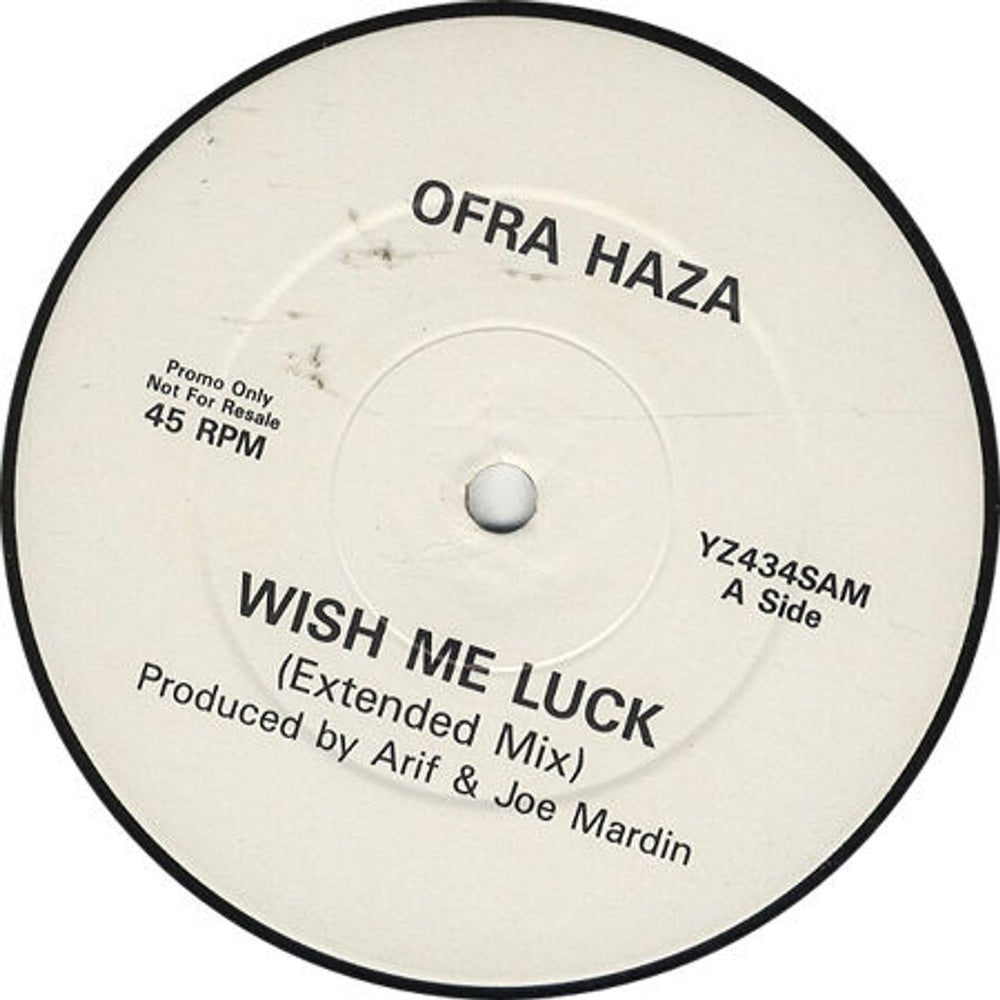 Ofra Haza Wish Me Luck UK Promo 12" vinyl single (12 inch record / Maxi-single) YZ434SAM