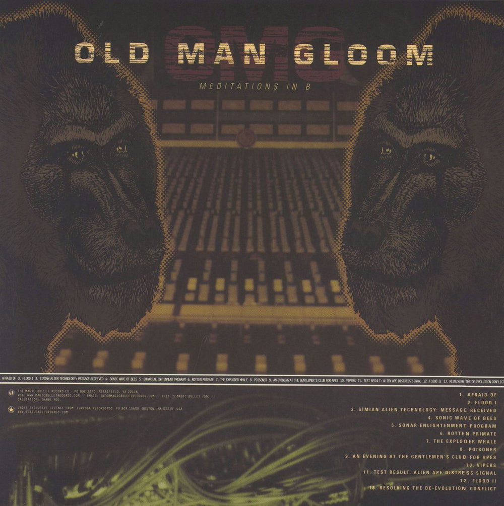 Old Man Gloom Meditations in B - 1st - Gold Vinyl US vinyl LP album (LP record)