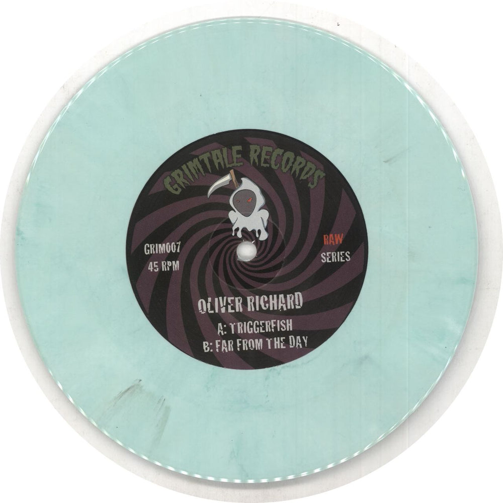 Oliver Richard Triggerfish - Pastal Green Vinyl - Autographed + Insert US 7" vinyl single (7 inch record / 45)