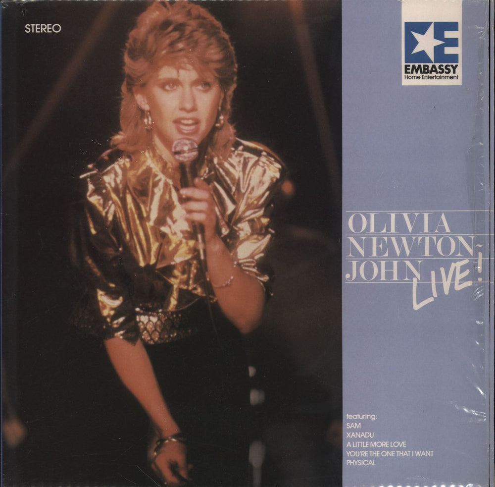 Olivia Newton John Live UK laserdisc / lazerdisc ELV1241