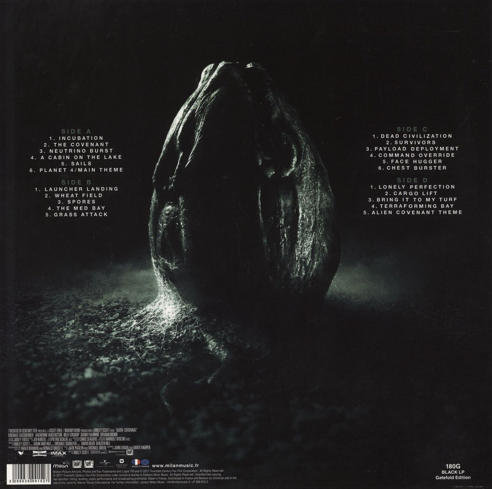 Original Soundtrack Alien: Covenant - 180gram Vinyl US 2-LP vinyl record set (Double LP Album)