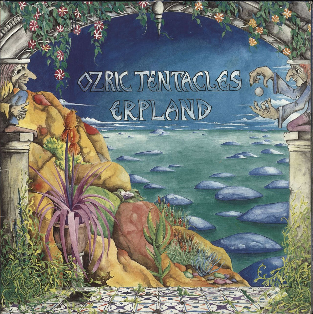 Ozric Tentacles Erpland - EX + Insert UK 2-LP vinyl record set (Double LP Album) DOVELP1