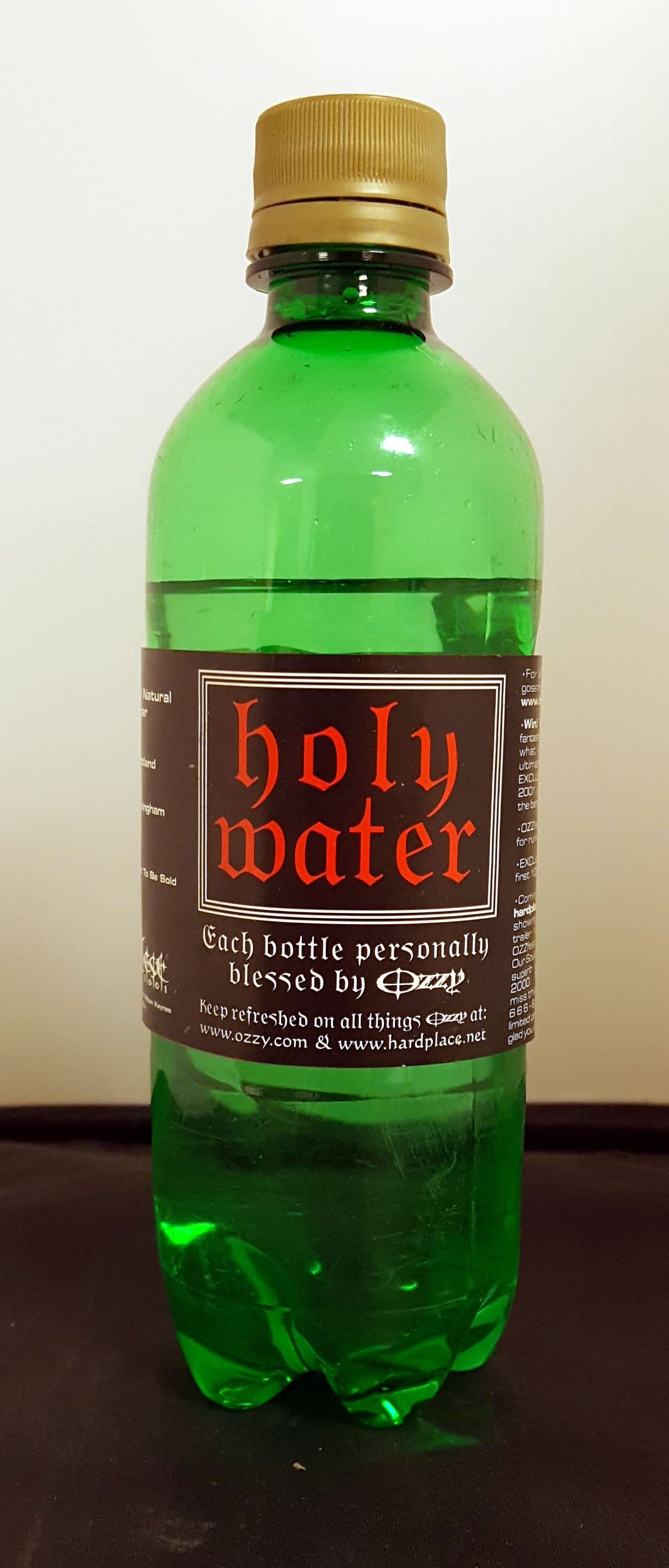 Ozzy Osbourne Holy Water - Highland Spring UK Promo memorabilia BOTTLED WATER