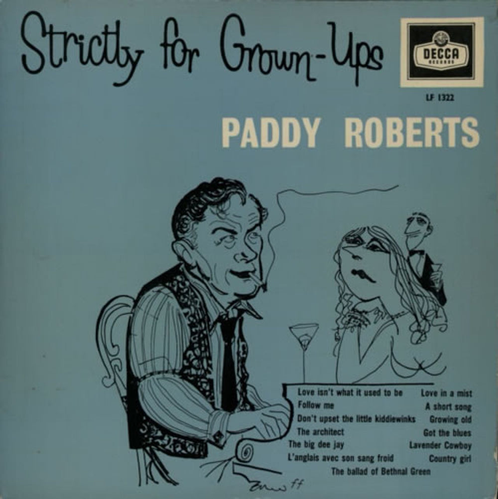 Paddy Roberts Strictly For Grown-Ups UK 10" vinyl single (10 inch record) LF1322