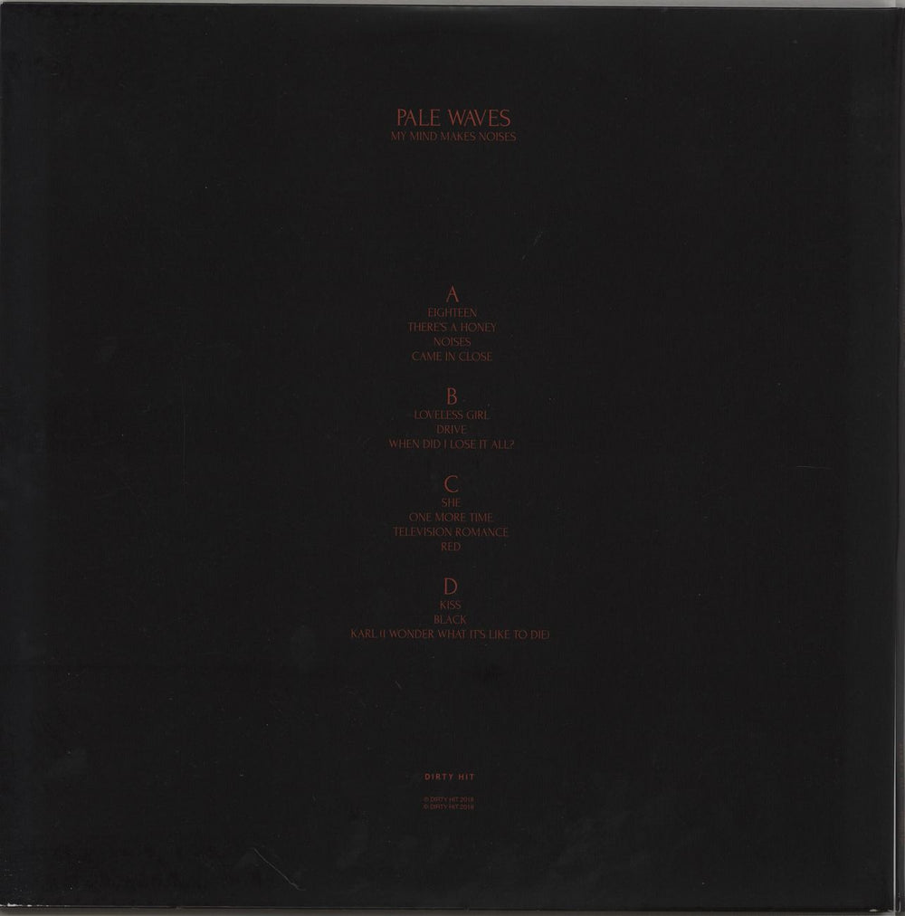 Pale Waves My Mind Makes Noises - 180gm Clear Vinyl UK 2-LP vinyl record set (Double LP Album) 5060257961177