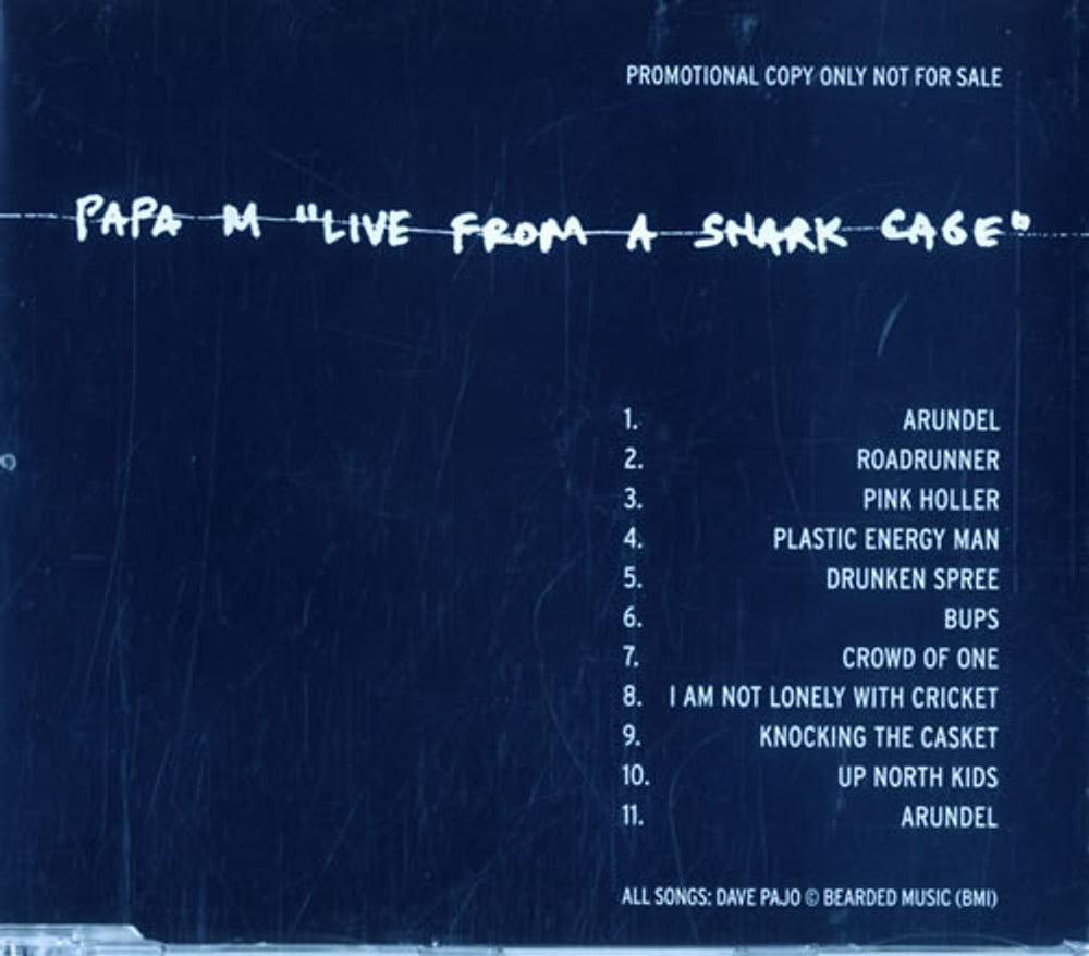 Papa M Live from A Shark Cage UK Promo CD album (CDLP) WIGCD71P