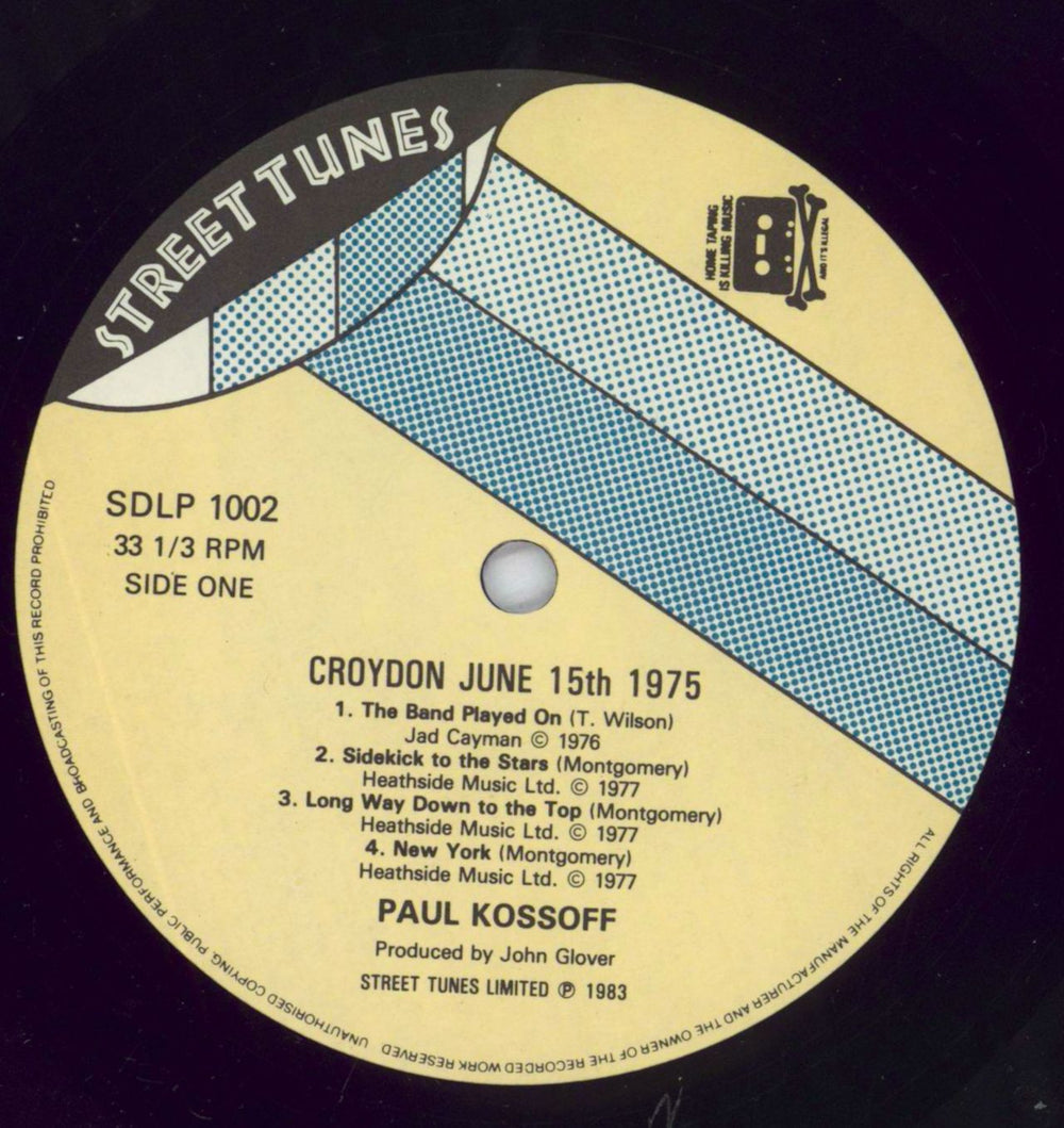 Paul Kossoff Croydon June 15th 1975 - VG UK vinyl LP album (LP record) KOSLPCR827865