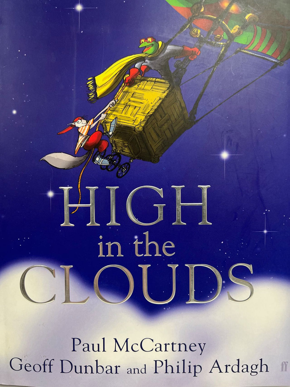 Paul McCartney and Wings High In The Clouds - Autographed + Face Doodle UK book ISBN 0-571-22501-2