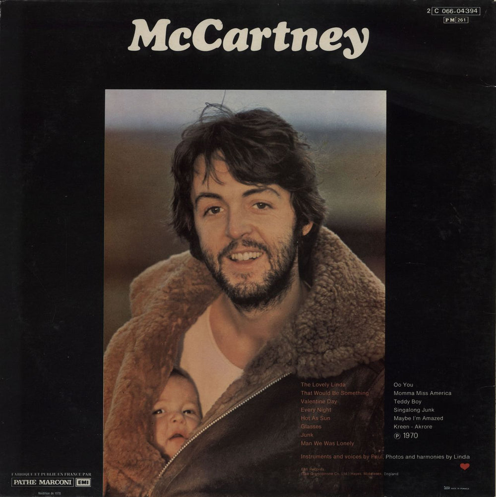 Paul McCartney and Wings McCartney - 1st - EX French vinyl LP album (LP record)