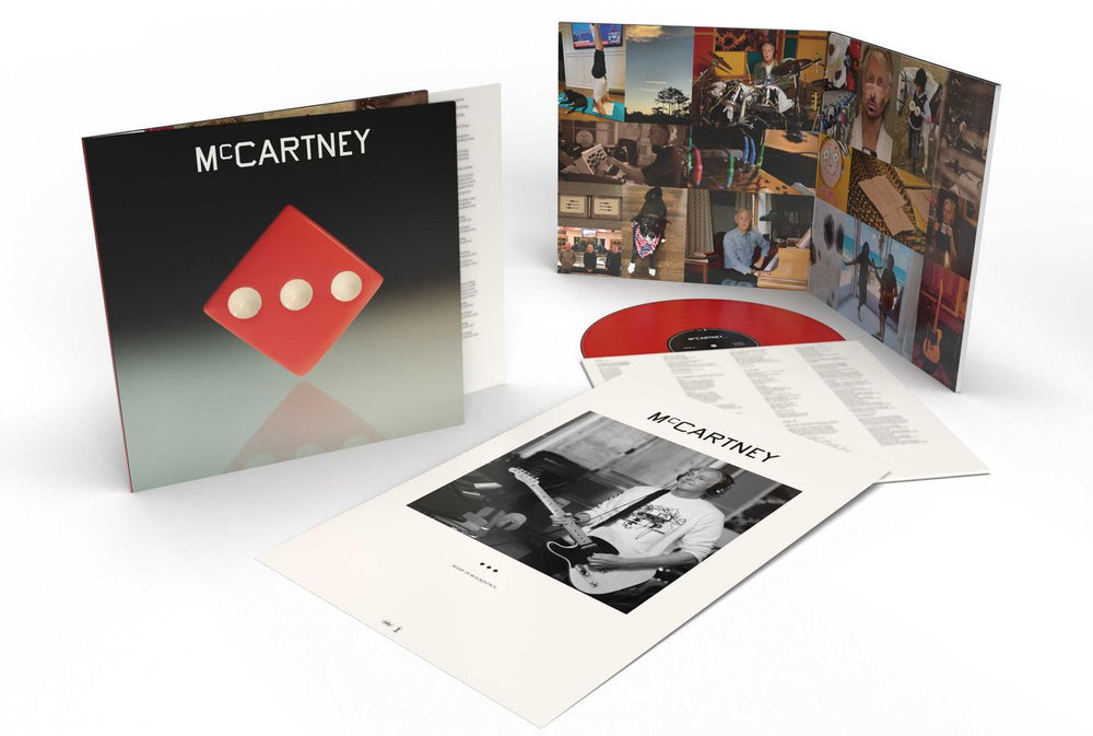 Paul McCartney and Wings McCartney III - Red Vinyl UK vinyl LP album (LP record) 602435321875