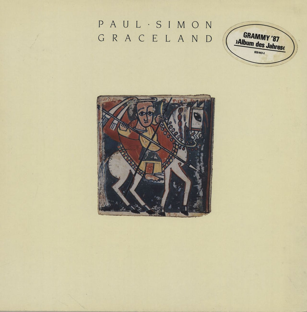 Paul Simon Graceland - 'Grammy '87' sticker German vinyl LP album (LP record) 925447-1