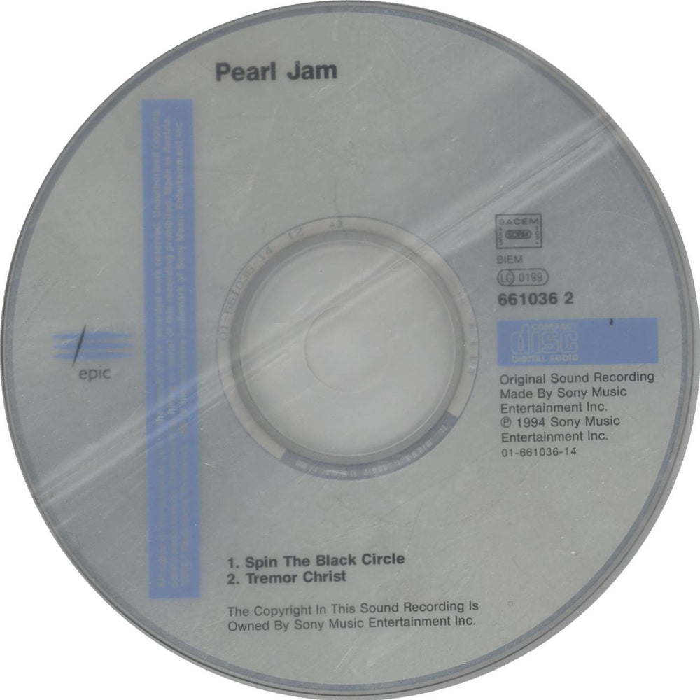 Pearl Jam Spin The Black Circle UK CD single (CD5 / 5") PJAC5SP37666