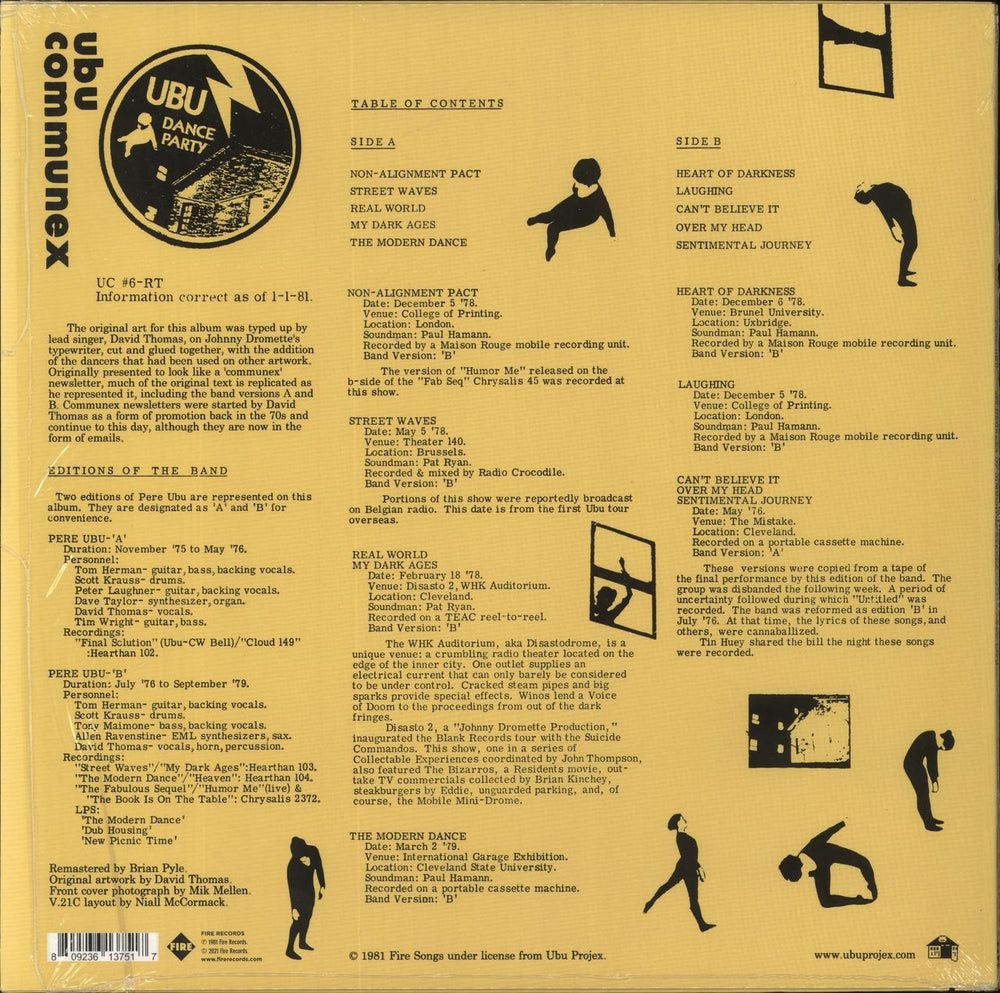 Pere Ubu 390 Degrees Of Simulated Stereo. V.21C Ubu Live: Volume One - Yellow Vinyl - RSD 2021 UK vinyl LP album (LP record) 809236137517