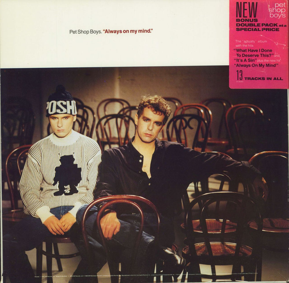 Pet Shop Boys Actually & Always On My Mind 12" Pack - Stickered US vinyl LP album (LP record)