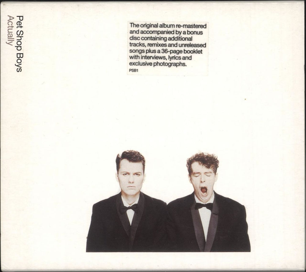 Pet Shop Boys Actually + Bonus CD UK 2 CD album set (Double CD) 5305062