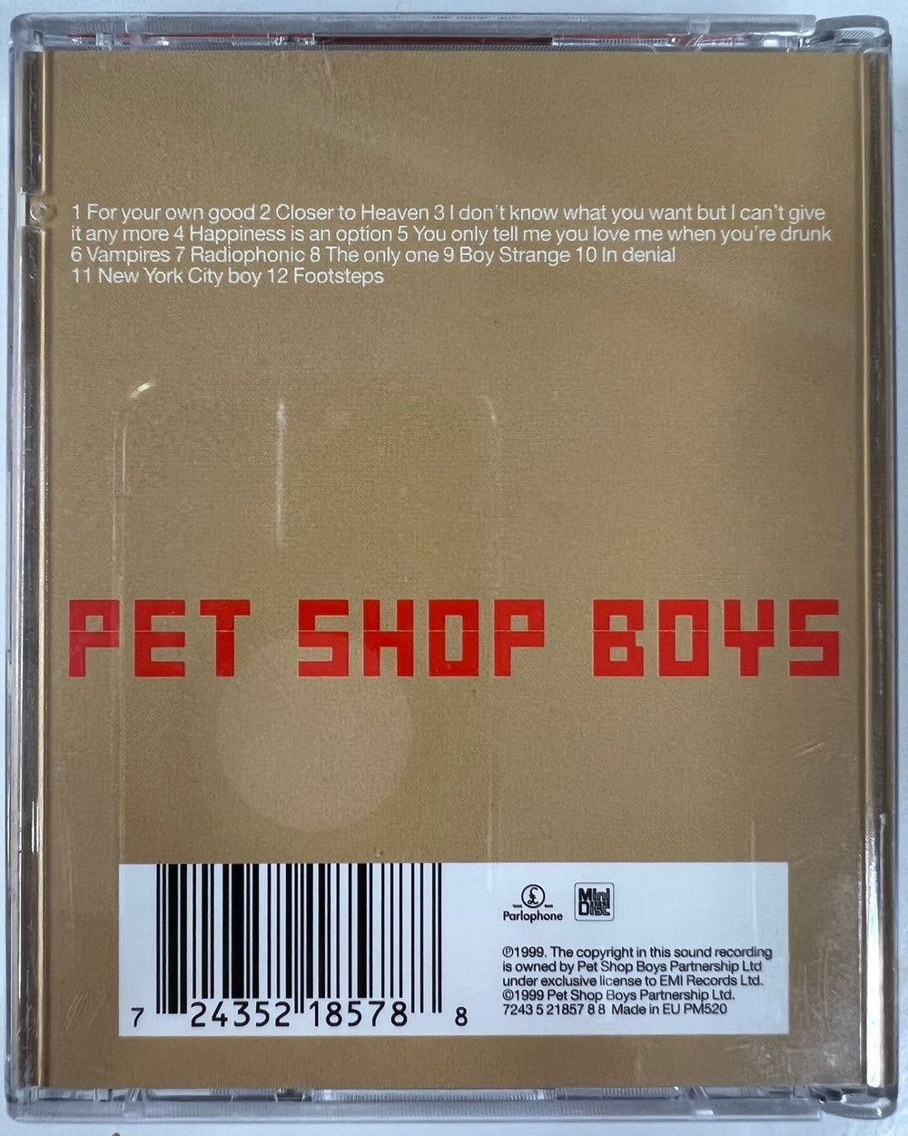 Pet Shop Boys Nightlife - MiniDisc UK mini disc (MD)