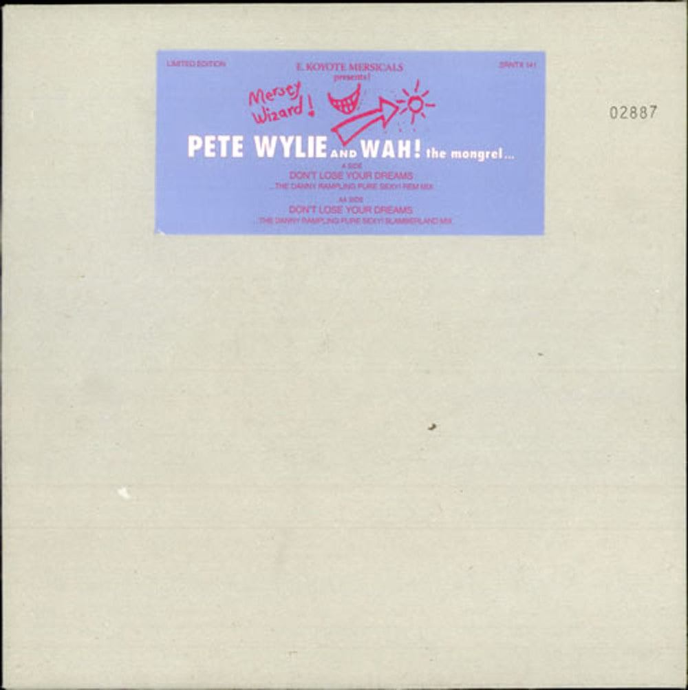 Pete Wylie Don't Lose Your Dreams UK 10" vinyl single (10 inch record) SRNTX141